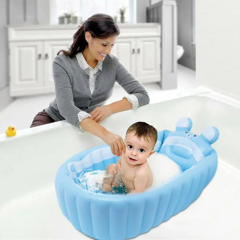 Baignoire Bébé Gonflable et Pliable au Design de Souris