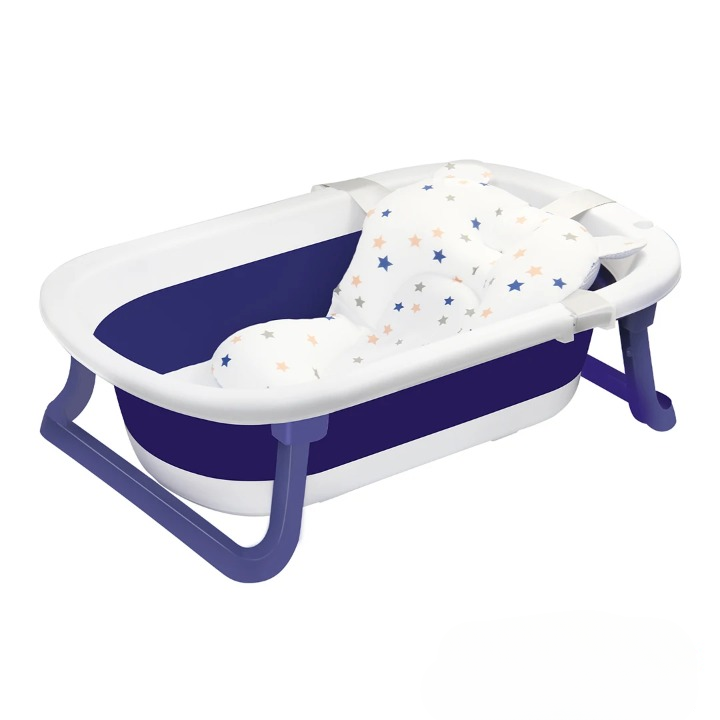 Baignoire Bébé Pliable et Portable avec Pieds sur fond blanc