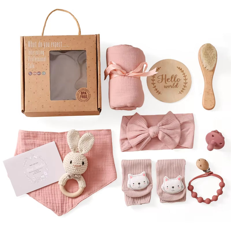 Coffret pour Cadeau de Naissancesur fond blanc