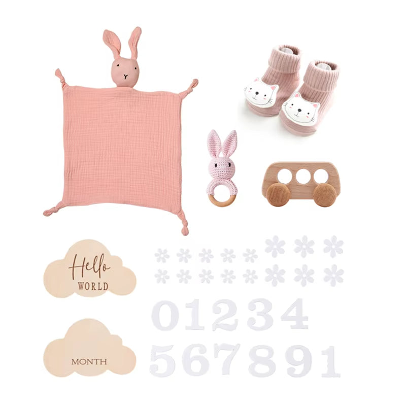 Coffret Complet pour Cadeau Naissance sur fond blanc