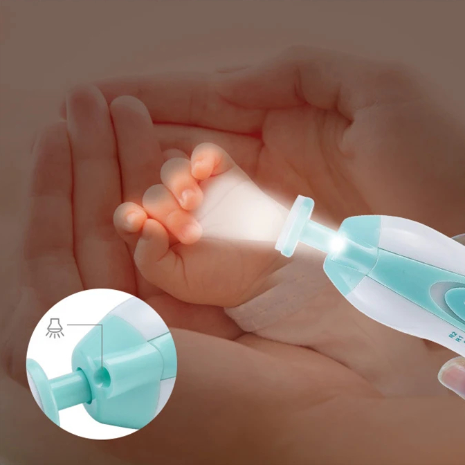 Coupe Ongle Bébé Bleu et Électrique à LED