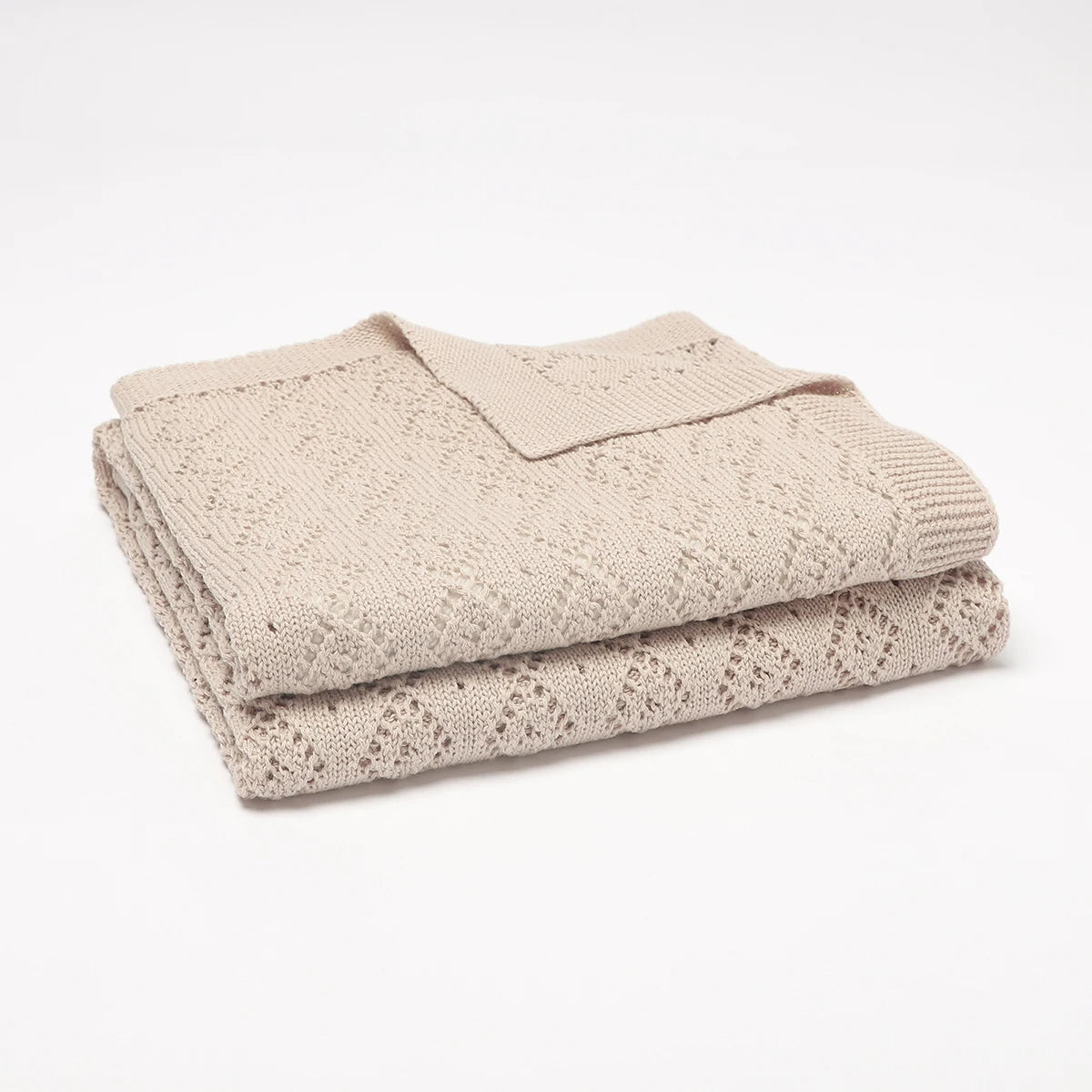 Couverture Bébé Beige et Douce en Coton