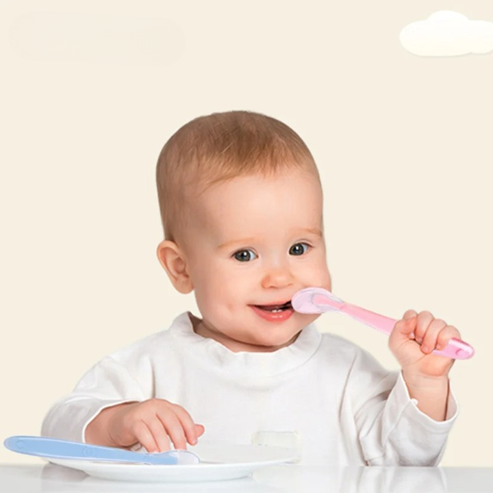 Cuillère Bébé en Silicone Souple