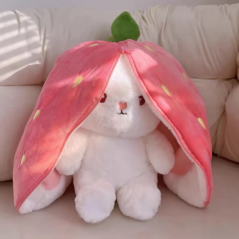 Doudou Animal Lapin avec Fraise