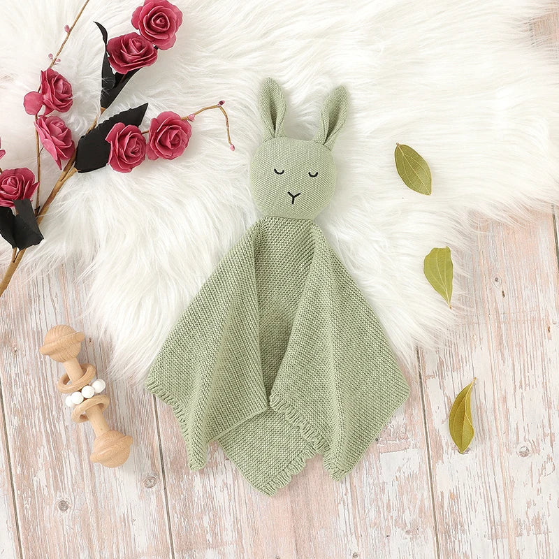 Doudou Garçon en Coton avec Tête de Lapin