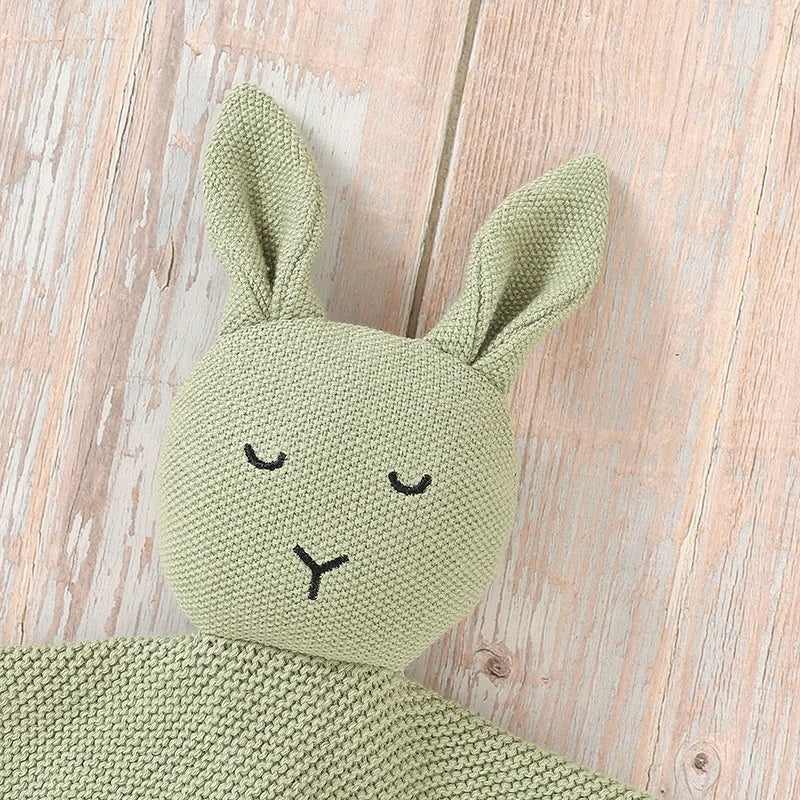 Doudou Garçon en Coton avec Tête de Lapin