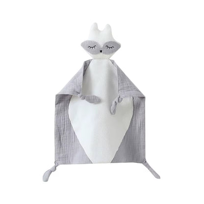 Doudou Mouchoir au Design de Renard sur fond blanc