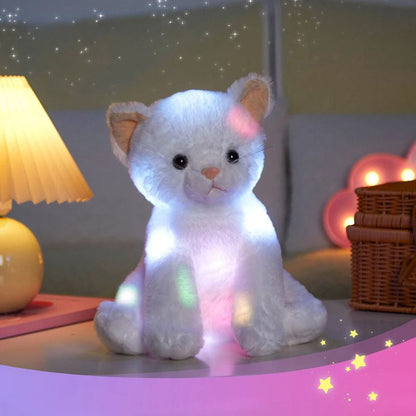 Doudou Veilleuse LED Colorées en Forme de Chat