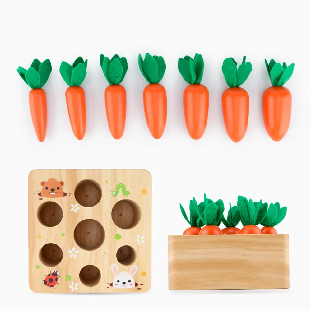 Jeu Éveil Bébé Puzzle en Forme de Carottes