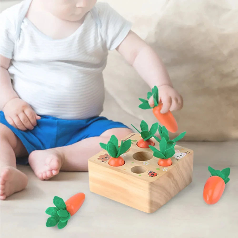 Jeu Éveil Bébé Puzzle en Forme de Carottes