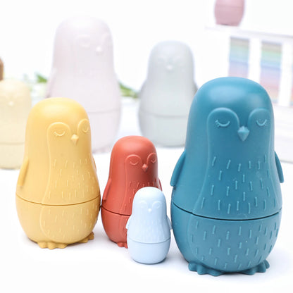 Jouet Bébé 10 Mois Style Poupée Russe en Silicone