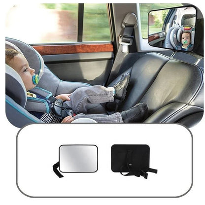 Miroir Voiture Bébé Noir avec Sangle Réglable