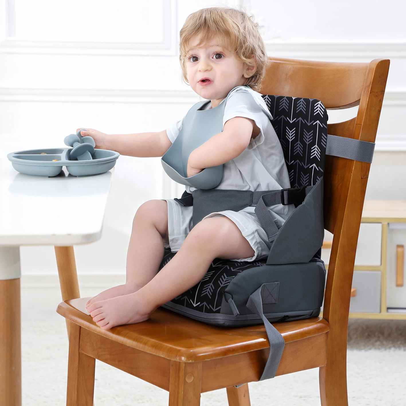 Réhausseur Bébé Pliable avec Motifs de Flèches